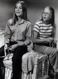 "Marcia" and "Jan" from the Brady Bunch, 1972